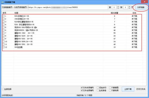 網(wǎng)站圖片采集工具 能一鍵批量解析下載又拍相冊(cè)商品圖片